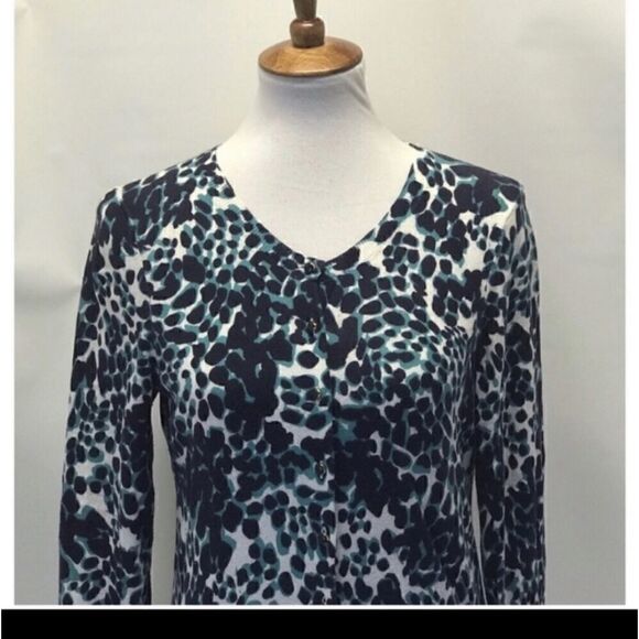 BANANA REPUBLIC Animal Print Cardigan - Picture 4 of 10